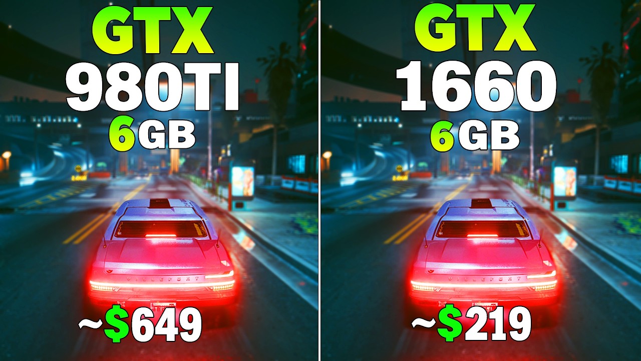 GTX 980 Tİ vs GTX 1660 - Test in 12 Games