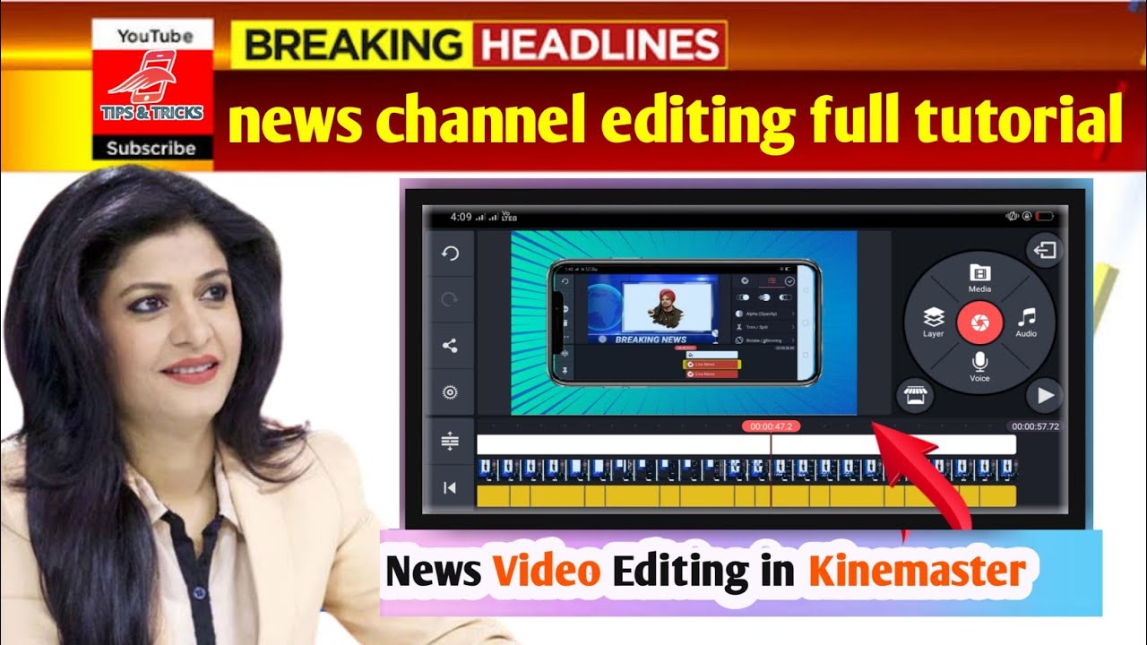 📺 Mobile Se News Channel Video Kaise Banaye? Kinemaster Tutorial