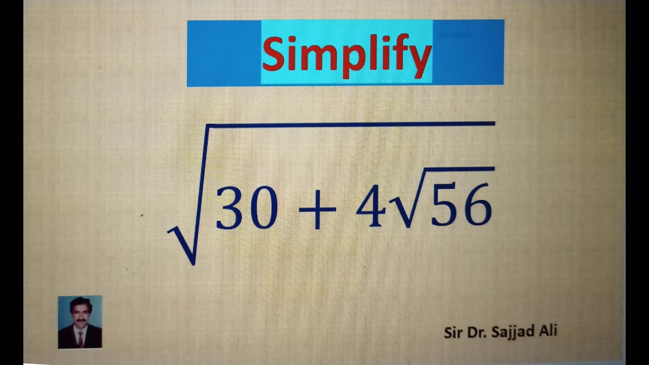 Japanese  ||A very nice square root simplification problem||