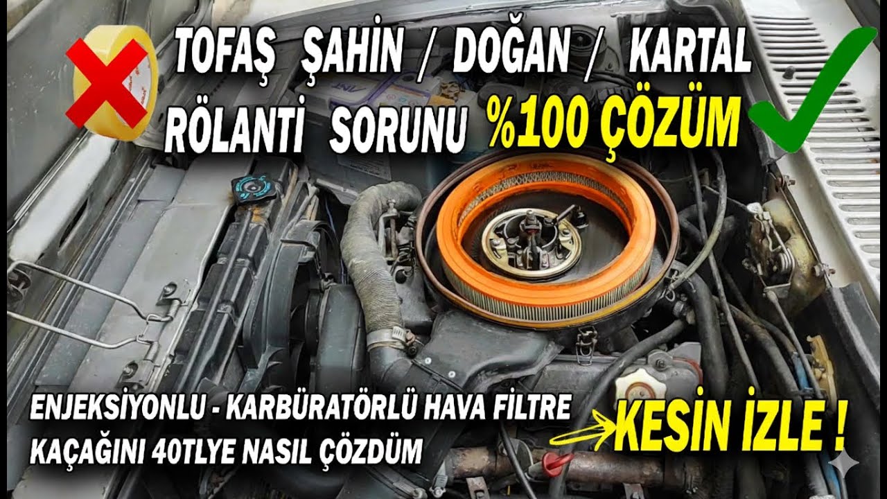 Tofaş Doğan Slx Şahin Kartal 1.6ie Rölanti Sorunu %100 Çözümü Hava Filtre Kazanı Hava Kaçağı Tamiri