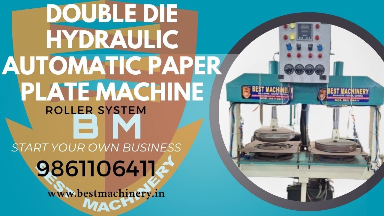 Double Die Hydraulic 8 Roller Paper Plate Machine