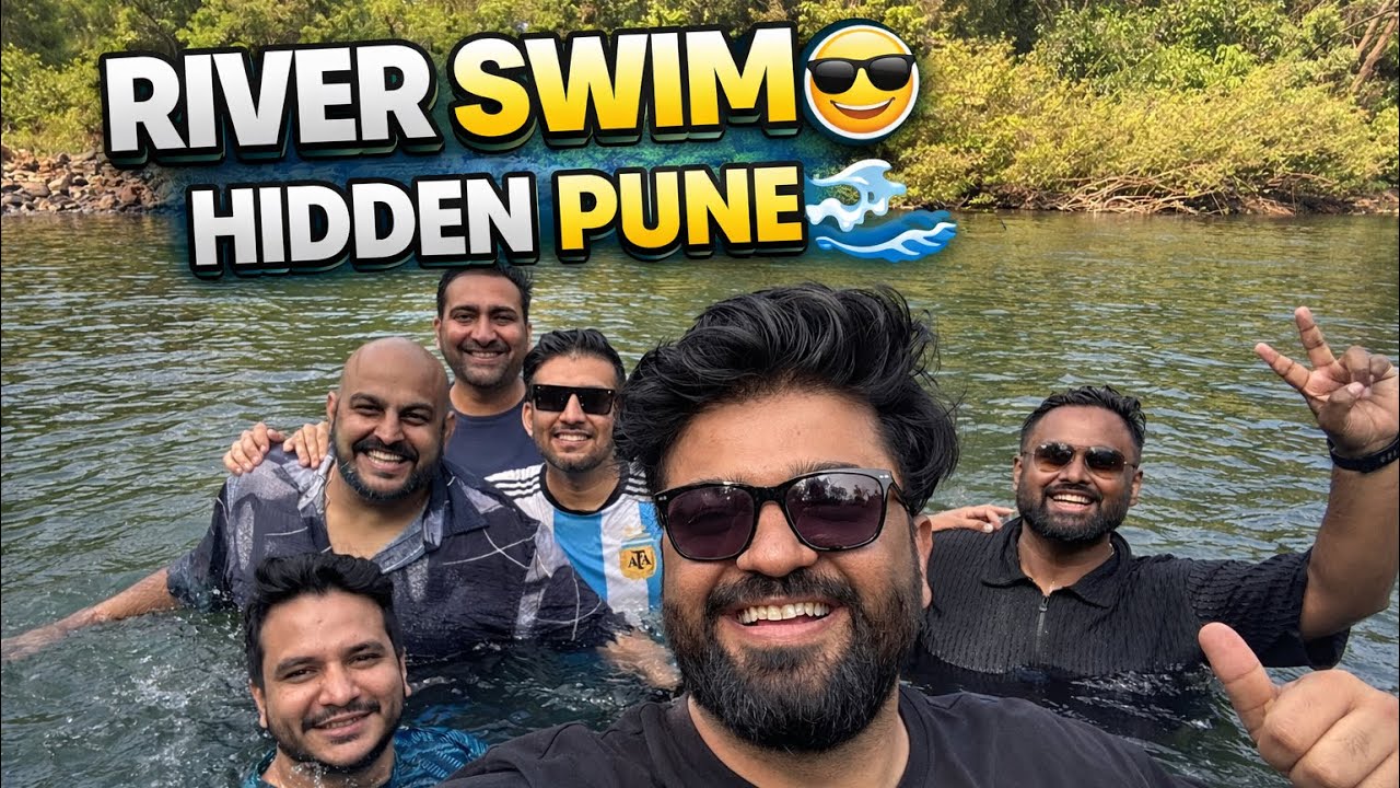 Found a Hidden River Spot in Pune 🌊 | Swimming & Fun