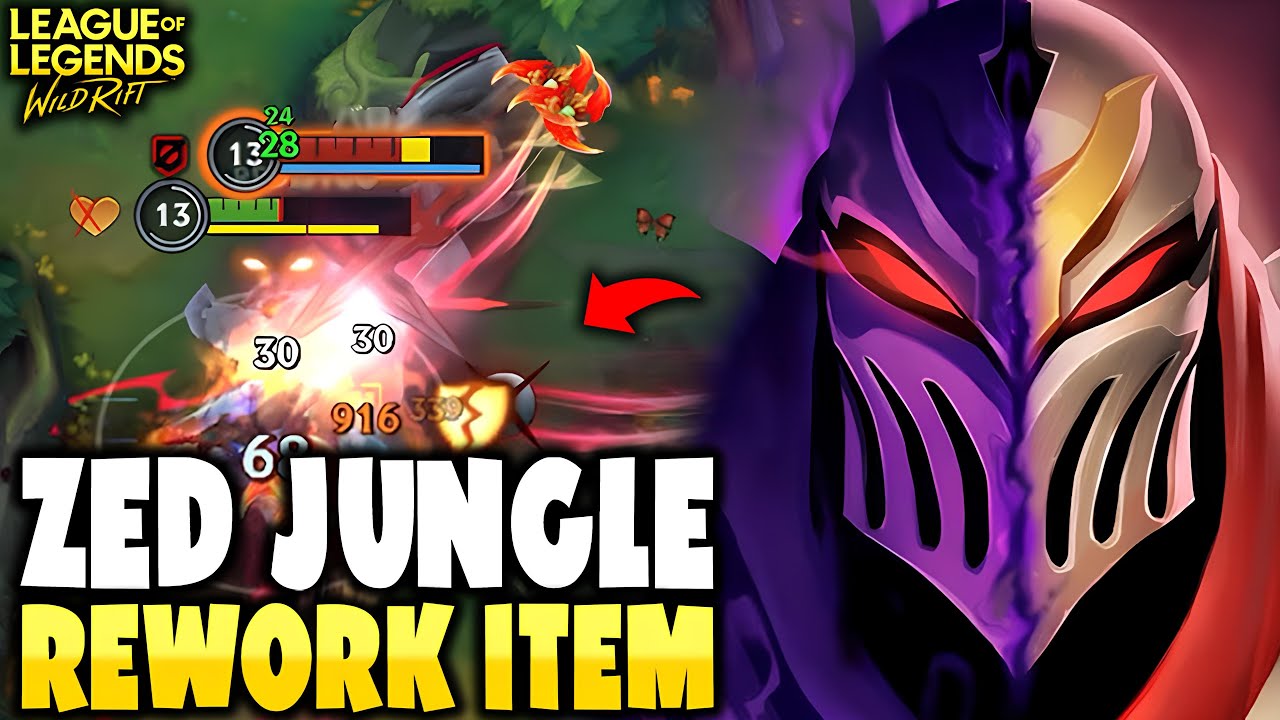 YENİ REWORK ITEMLERLE ZED JUNGLE FAZLA GÜÇLÜ | Wild Rift Zed