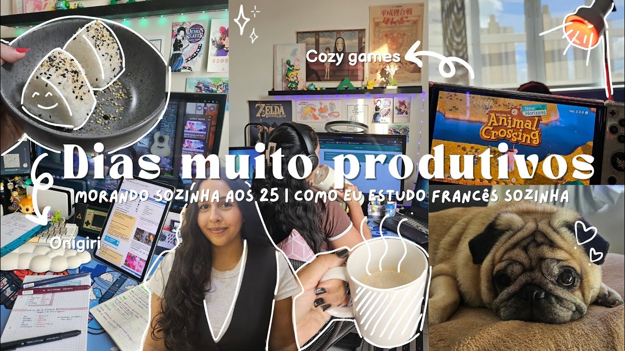 Dias PRODUTIVOS na minha vida | rotina morando sozinha aos 25 | como estudo francês sozinha 🌷🥪📑