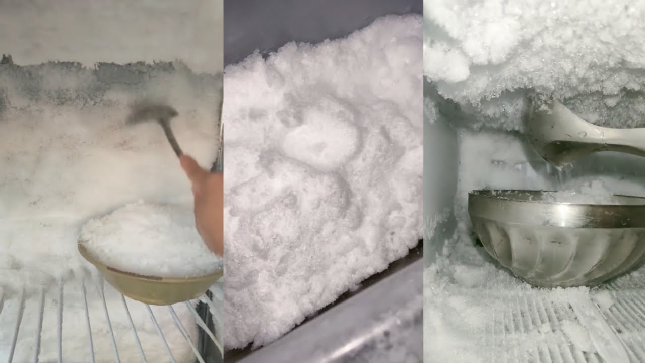 FREEZER FROST SCRAPING & SCRATCHING ICE ONLY ASMR | AGGRESSIVE TAPPING & CARVING SOUNDS #2