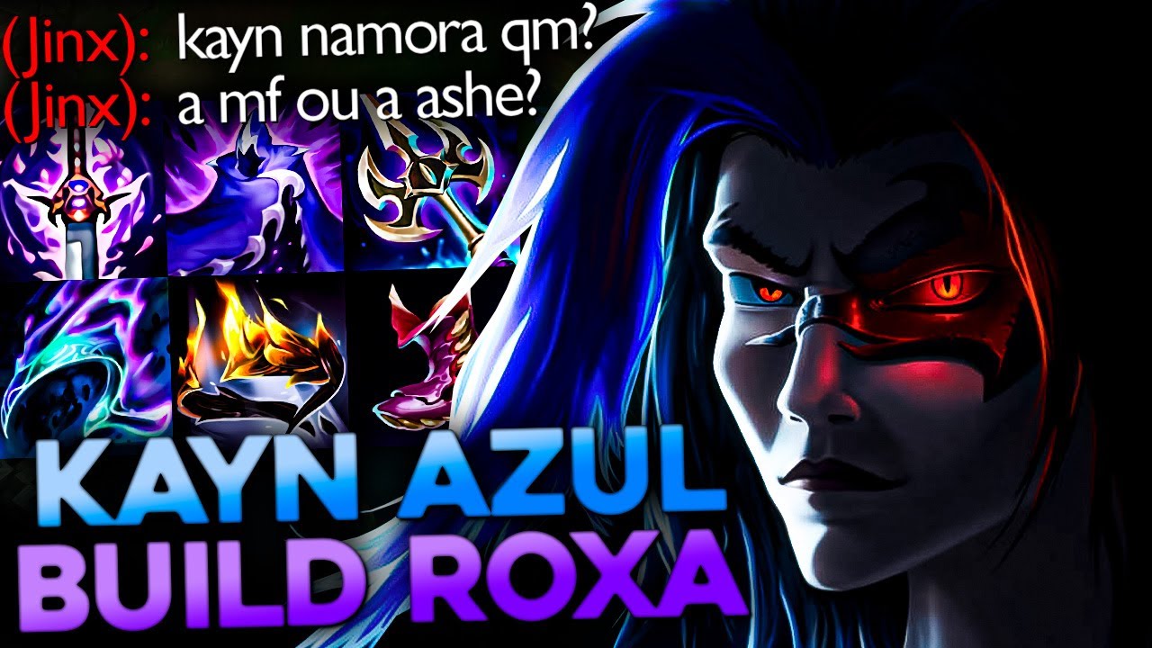 KAYN AZUL COM A BUILD ROXA É 1 HIT NOS MAGUINHOS DO LOL KKKKKK