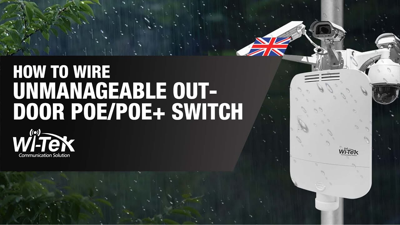 How to wire Wi-Tek's unmanageable outdoor PoE/PoE+ SWITCH | By Demes