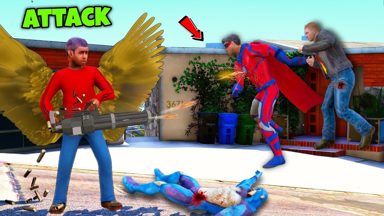Evil Tipson Attacked Rope Hero And His Friend's | Rope Hero Vice Town Gta5 | Black Spider 2.0 |Gta V