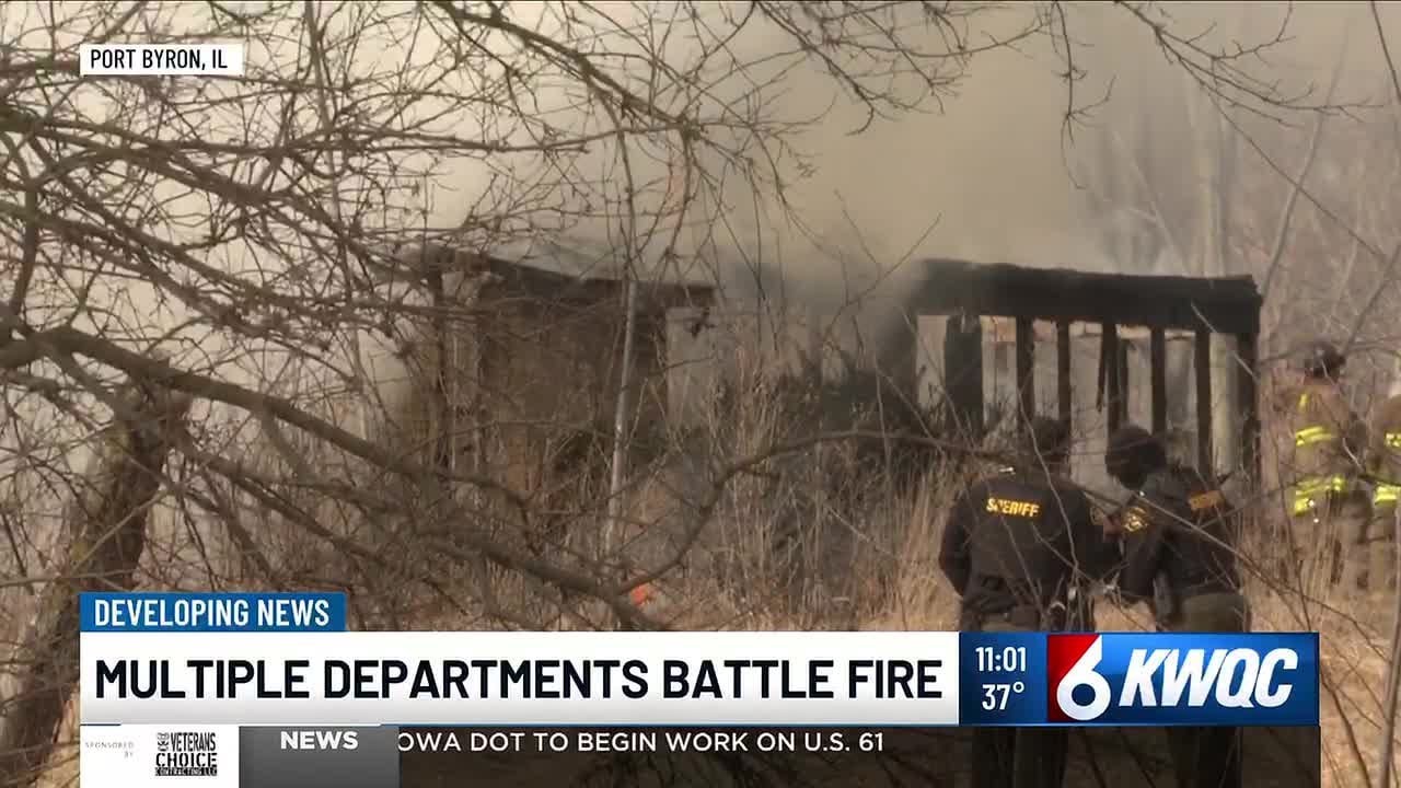 Crews battle fire in rural Port Byron