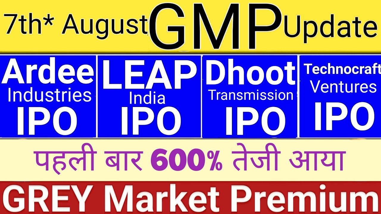 Ardee Industries IPO | Dhoot Transmission IPO | LEAP India IPO | All IPO GMP Today Stock Market Tak
