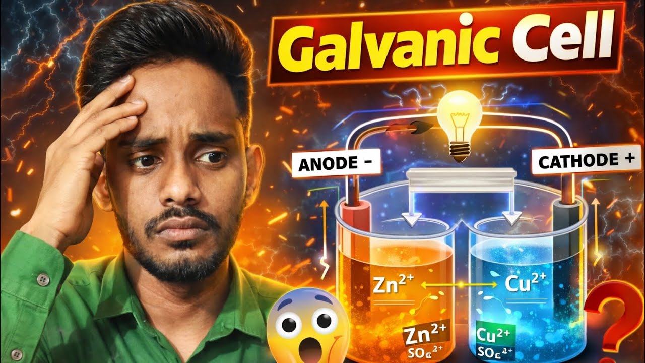 Galvanic Cell ⚡ 1 बार में पूरा क्लियर | Electrochemistry Shock Trick 🔥