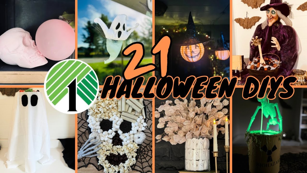 🎃Top 21 Dollar Tree Halloween DIYs to Spook up your Home! #codeorange #dollartreediys