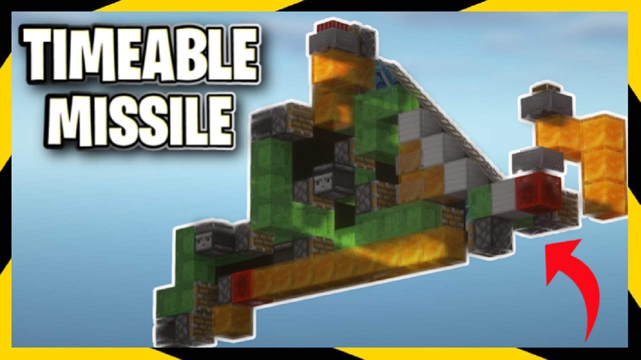 Minecraft Redstone Weapon: Timeable TNT Precision Missile