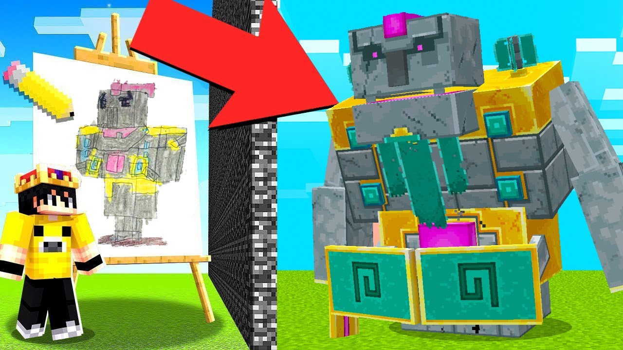 Minecraft'ta ÇİZDİĞİM HER BOSS CANLANIYOR!