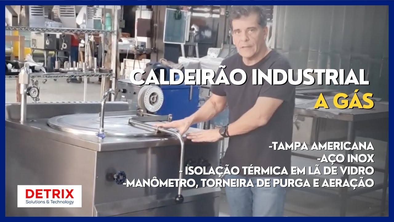 Caldeirão Industrial a Gás – Caldeirão Tampa Americana de Cozinna Profissional – Cadeirão Gás Vapor