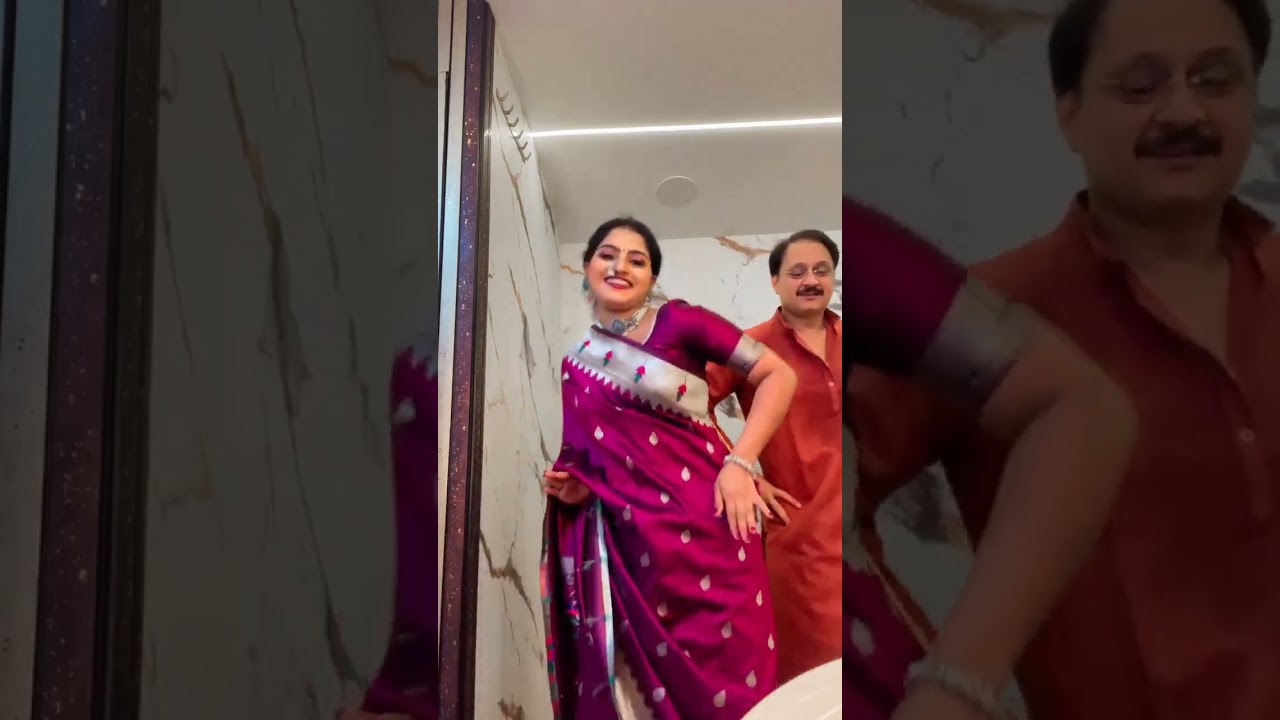 अभिनेता Sunil Barve आणि अभिनेत्री Komal kumbharचा सेटवर 'नाचू किती' Trendवर धमाल डान्स