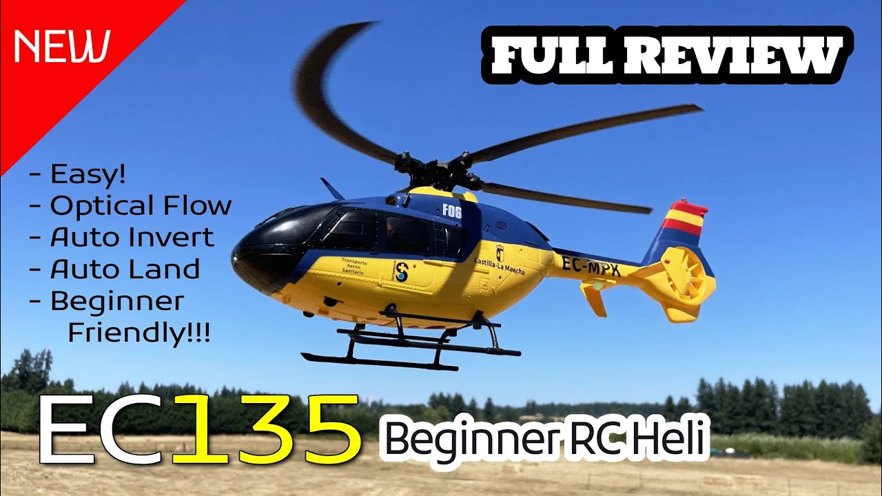 Обзор и полеты радиоуправляемого вертолета Yuxiang F06 EC135
