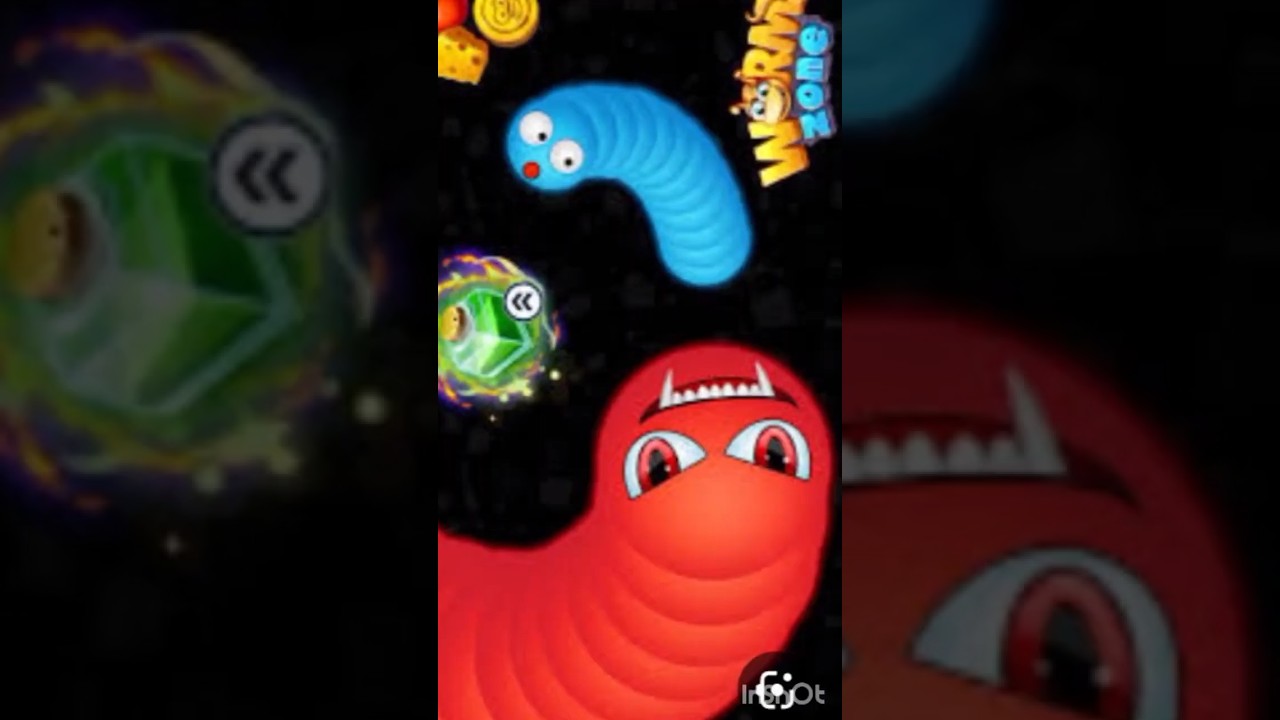 Worms Zone io Hungry Snake Game No death mod apk gameplay video
