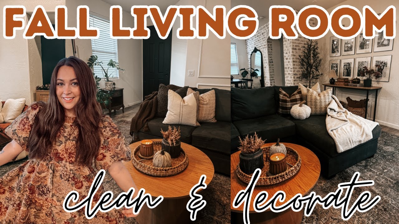 FALL CLEAN AND DECORATE / FALL DECORATING IDEAS / FALL AUTUMN LIVING ROOM/FALL DECOR 2024/BROOKE ANN