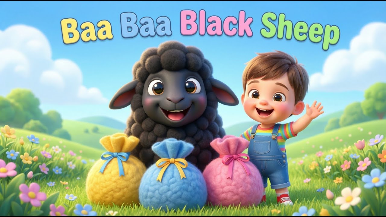 Baa Baa Black Sheep | Sing-Along | Nursery Rhymes & Kids Songs #baabaablacksheep #kidssongs