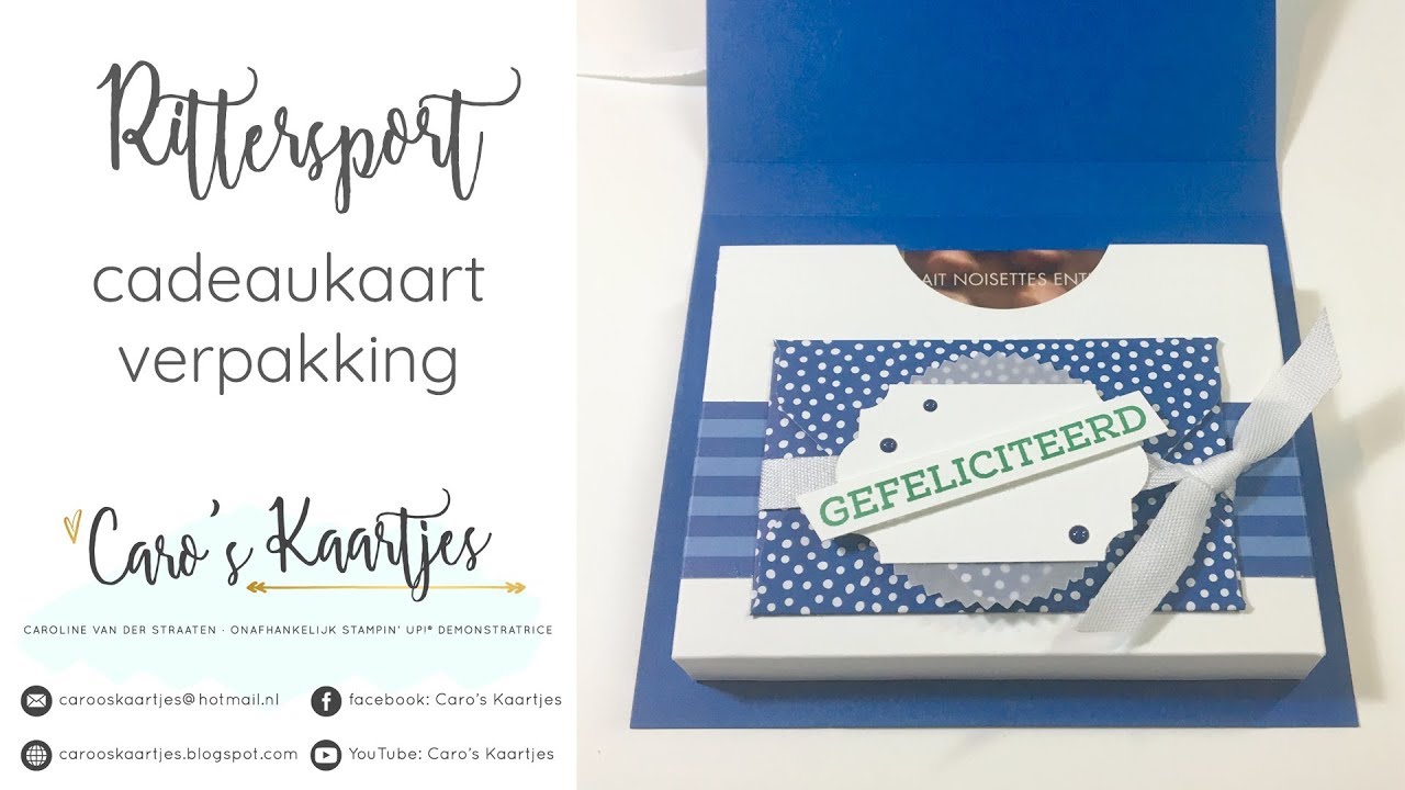 Stampin' Up! Rittersport cadeaukaart verpakking