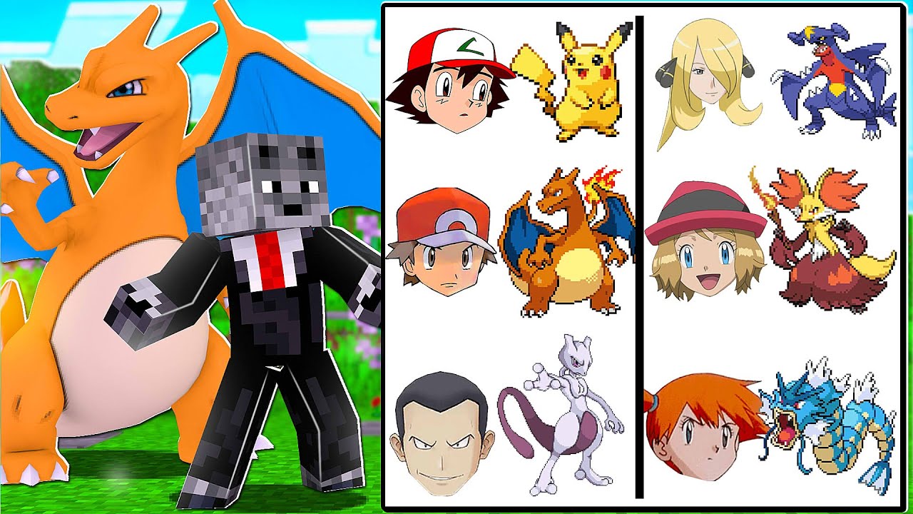 Só Pode Capturar Pokémon com as letras dos Treinadores no Pixelmon no Minecraft!