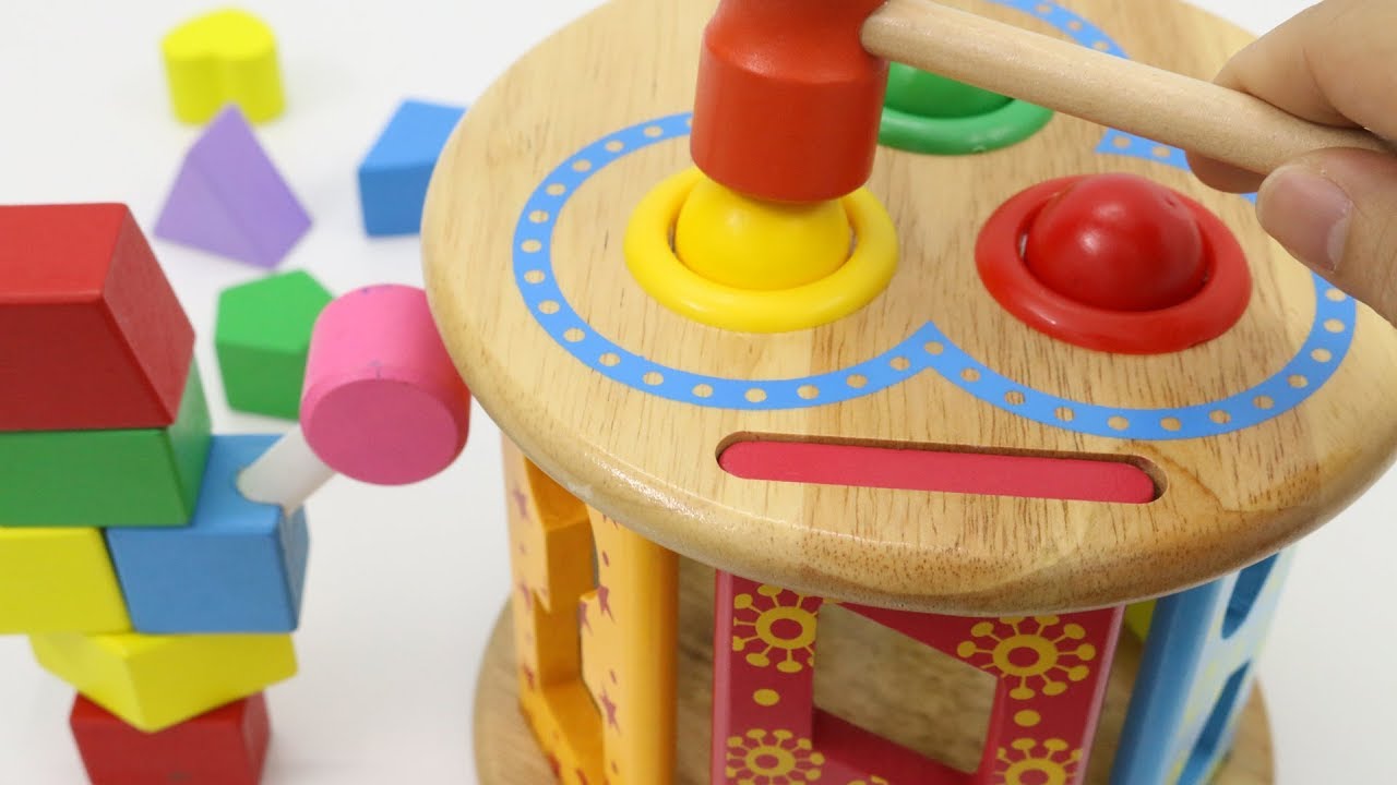 Wooden Hammer Ball & Shape Sorting Box Educational Toy