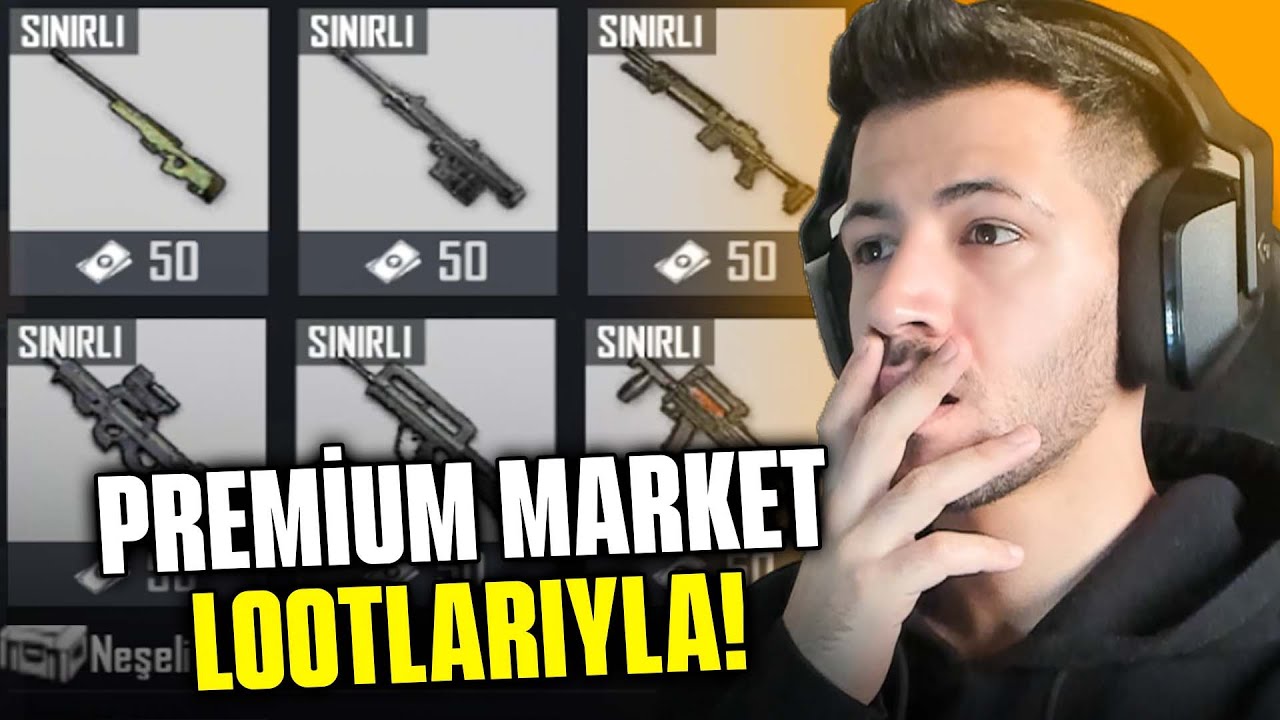 PREMİUM MARKET LOOTLARIYLA WİN ALMAK?(DROP SİLAHLARI) pubg mobile