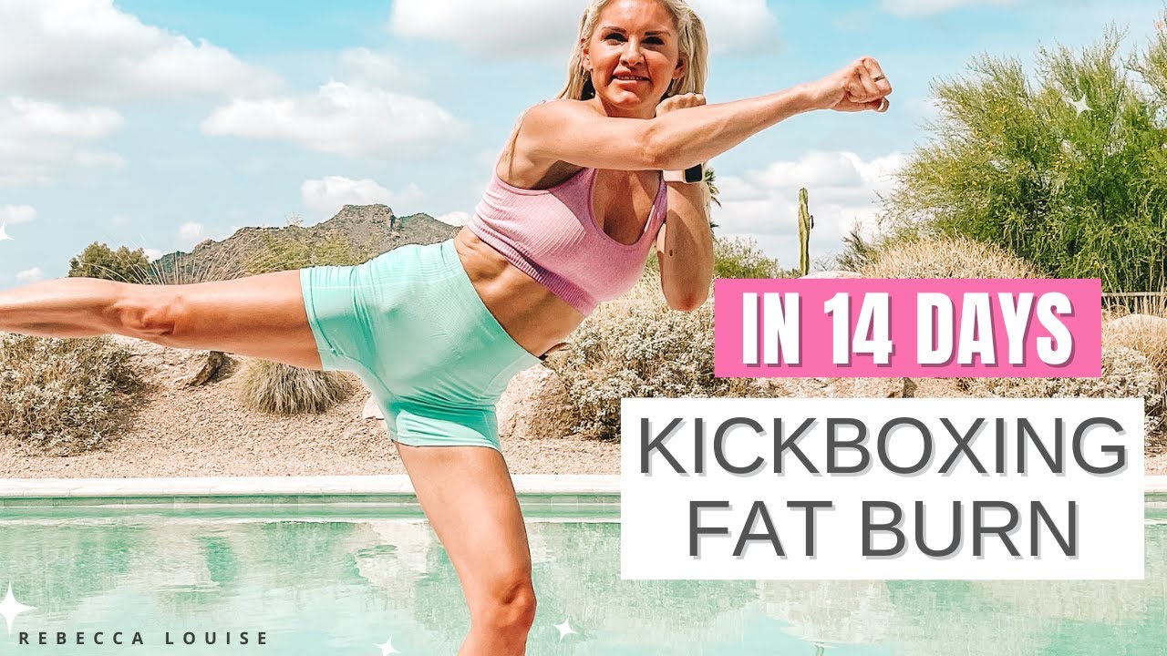 10 min Full Body KICKBOXING Cardio - 14 DAY FAT BURN | Rebecca Louise