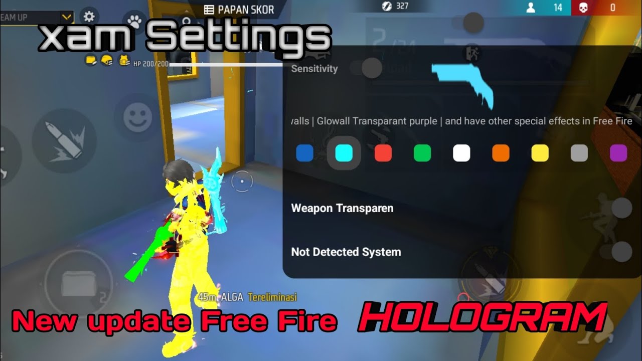 🔥xam Settings Hologram Senjata | Free Fire New Update!! Bisa lihat musuh🔥