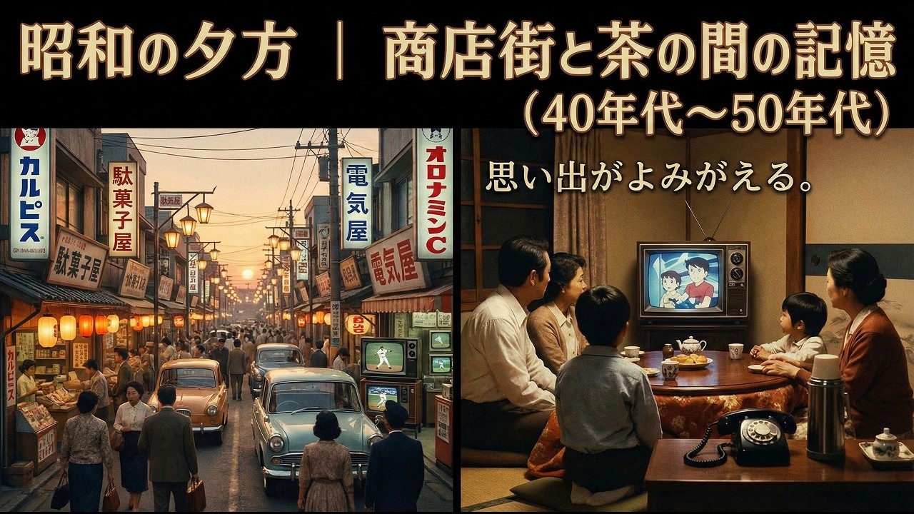 昭和の夕方｜商店街と茶の間の記憶（40年代〜50年代）