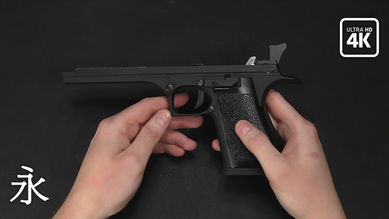 Tech-tip: Cybergun/WE Desert Eagle .50AE GBB reassembly guide - Frame [4K]