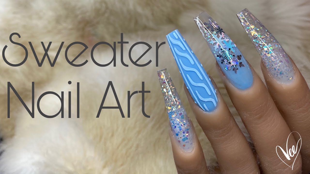Modelones Acrylic | Beginner Sweater Nail Art Tutorial | Easy Christmas Nails