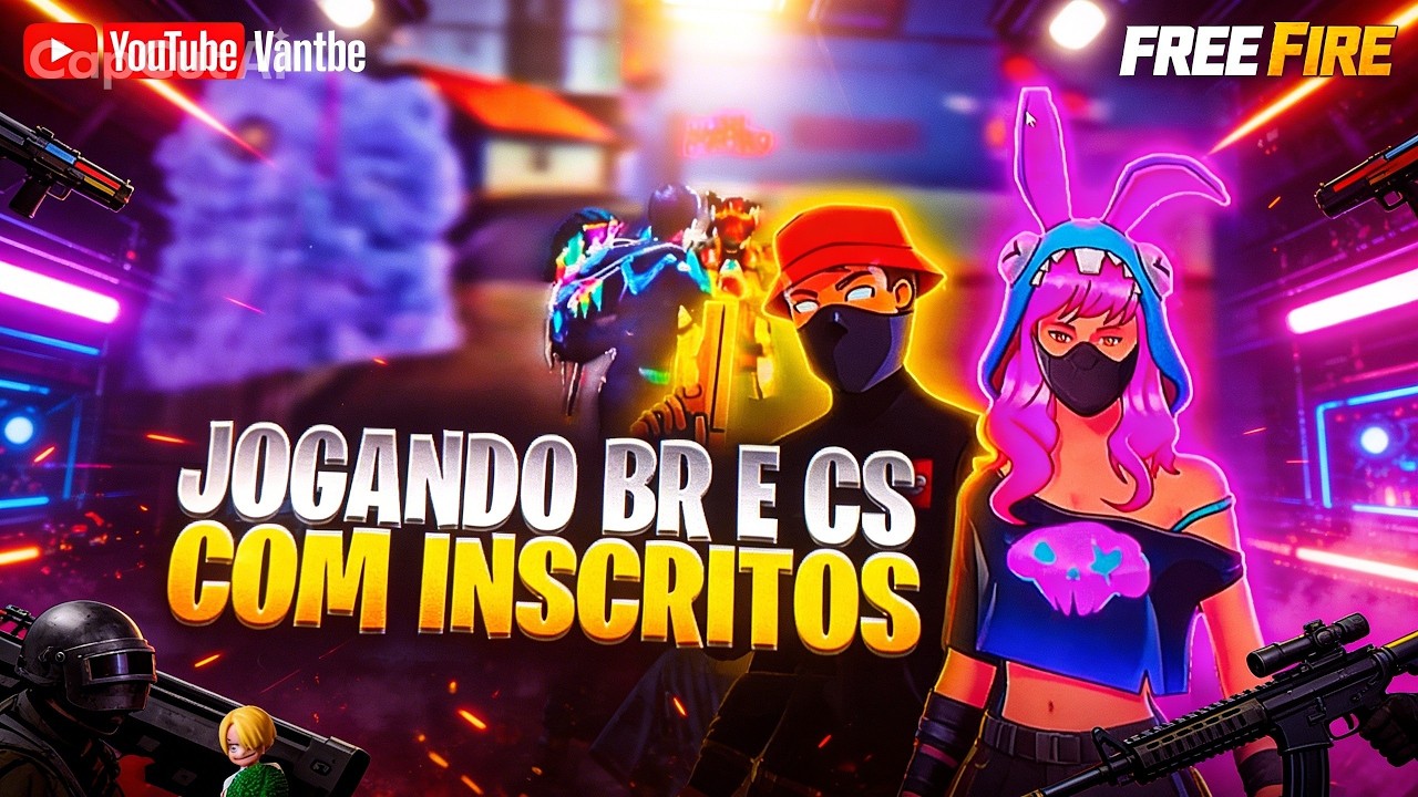 🔥 YAGAMY & PAN JOGANDO FREEFIRE  COM INSCRITOS |