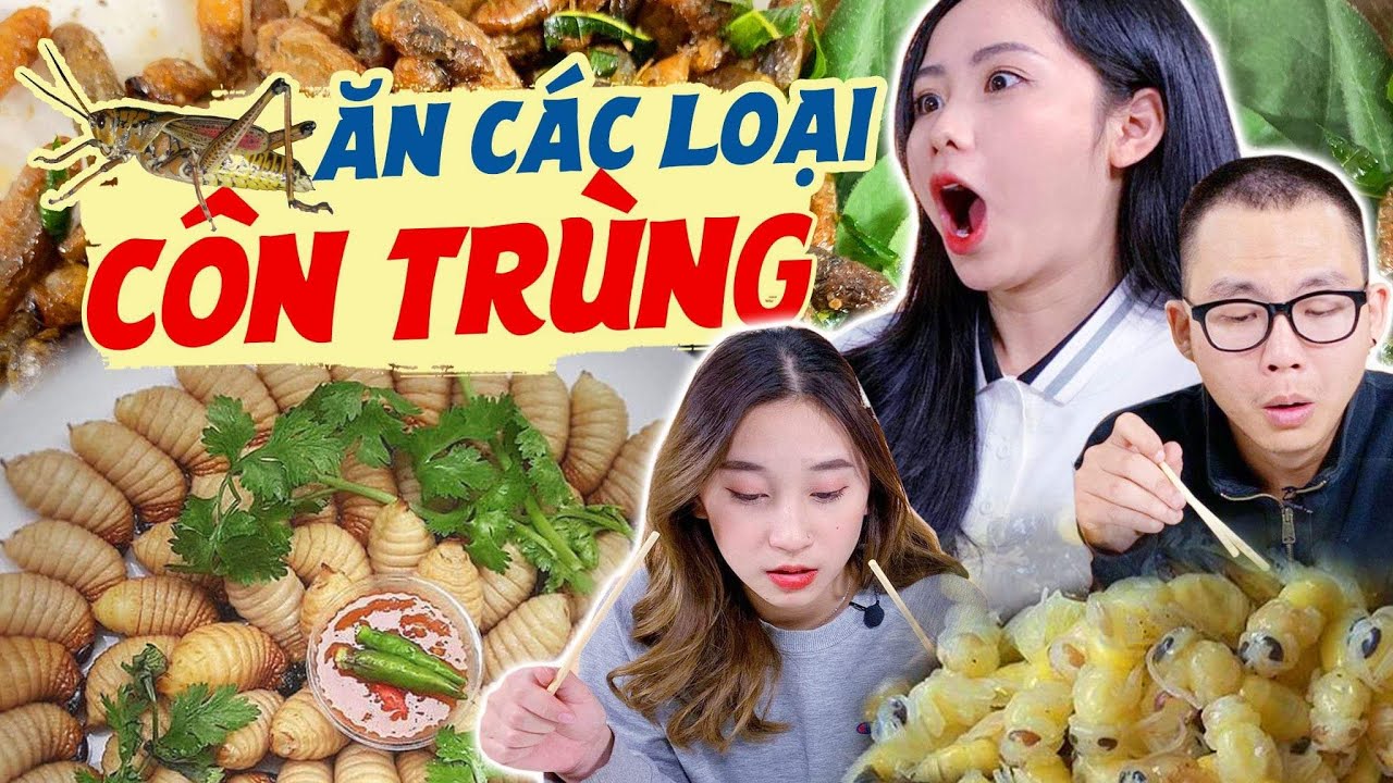 Team Ung Thư : Trải nghiệm ăn c&aacute;c loại c&ocirc;n tr&ugrave;ng !!!