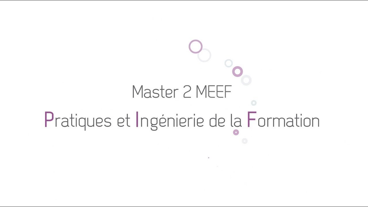 Présentation du Master 2 MEEF Pratiques et Ingénierie de la Formation
