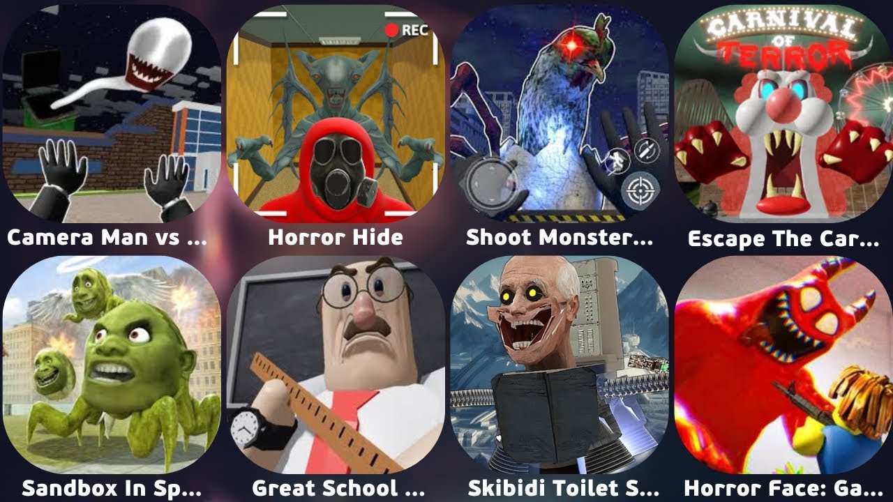 Sandbox In Space,Escape The Carnival of Terror Obby,Great School Breakout,Grumpy Gran,Roblox