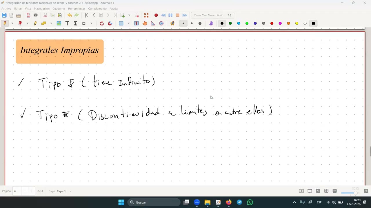 Integrales Impropias 4 2 2026