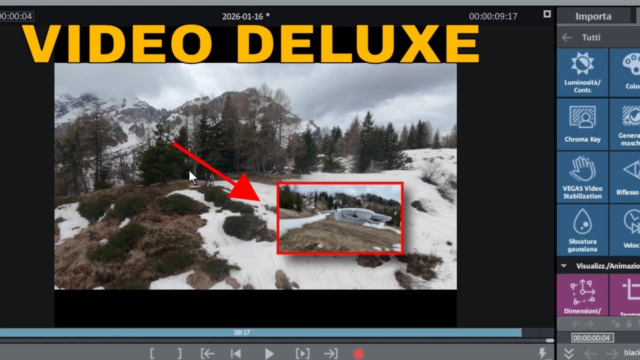 Video Deluxe - Picture in Picture con bordo e ombra