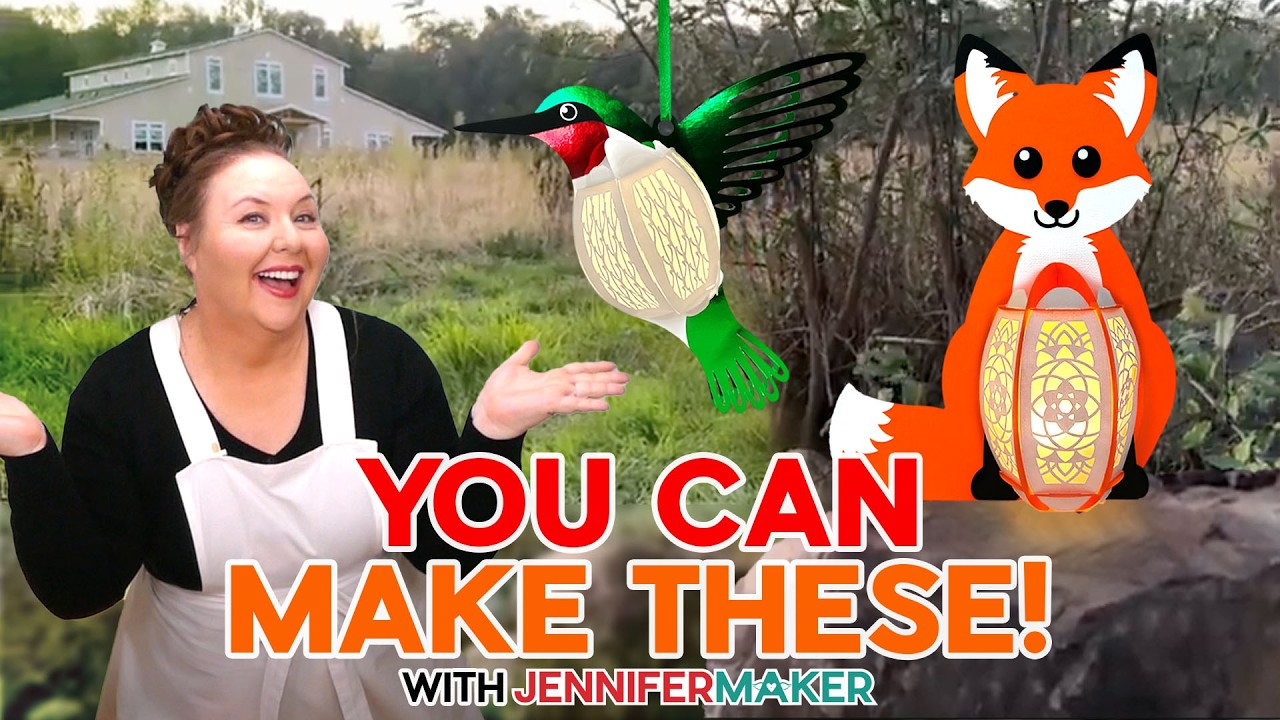 How To Make DIY Cute Animal Paper Lanterns: Fox & Hummingbird SVGs! 🦊 🪶