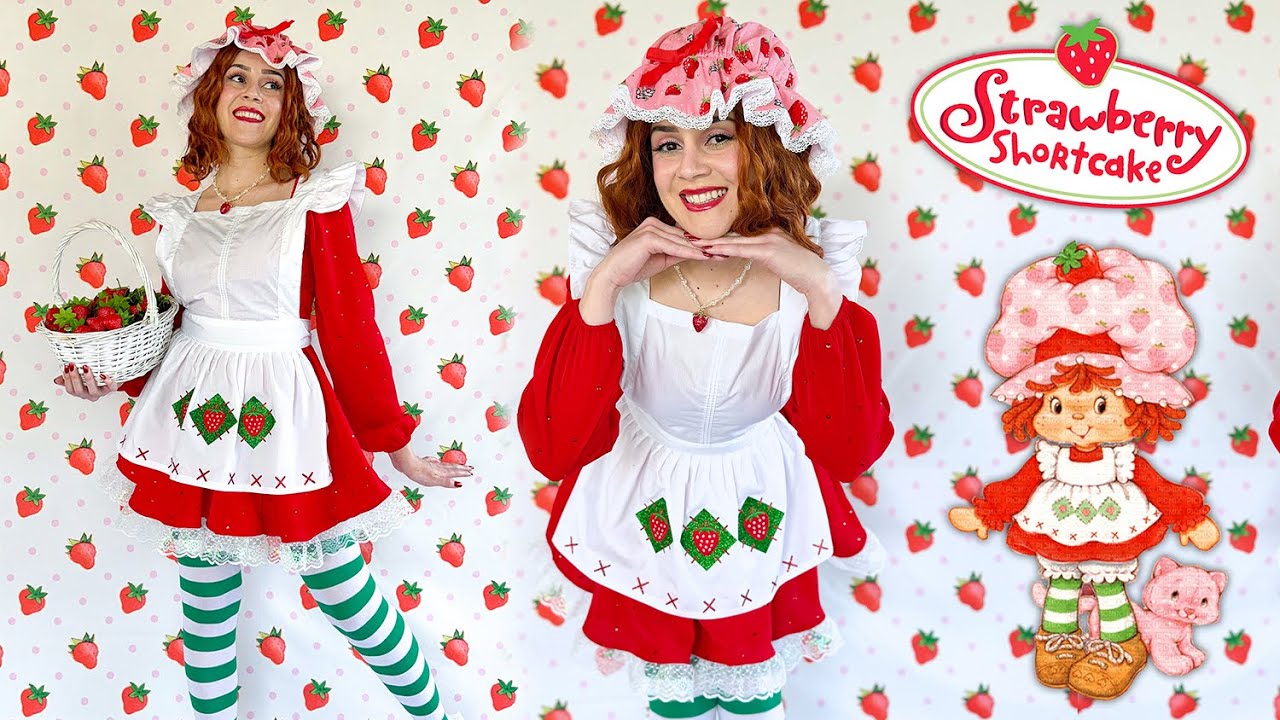 DIY EASY 80's STRAWBERRY SHORTCAKE HALLOWEEN COSTUME || Lucykiins