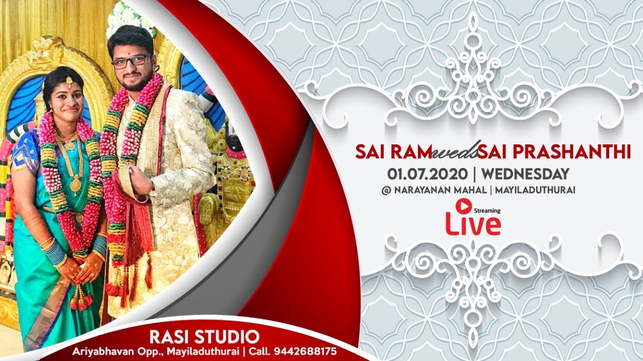 Sairam weds Sai Prashanthi Wedding LIVE | RASI STUDIO