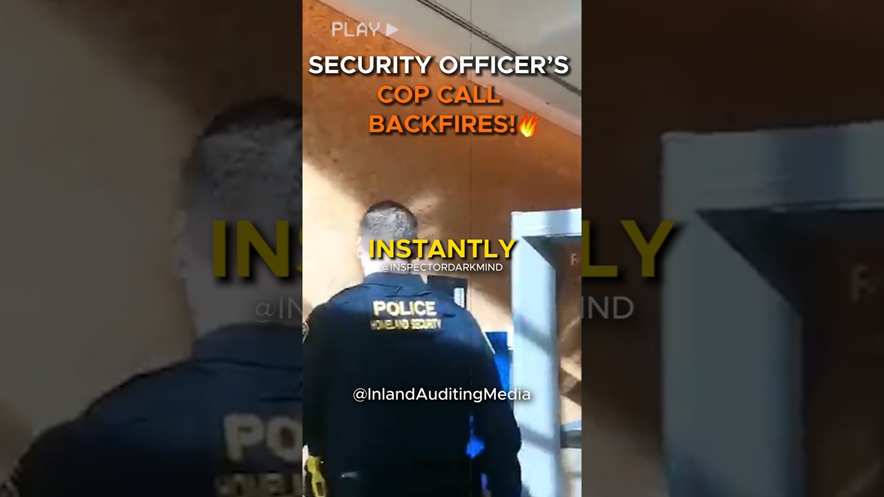 Вызов полиции со стороны охранника оборачивается против него! Полицейский проводит с ним разъясни...