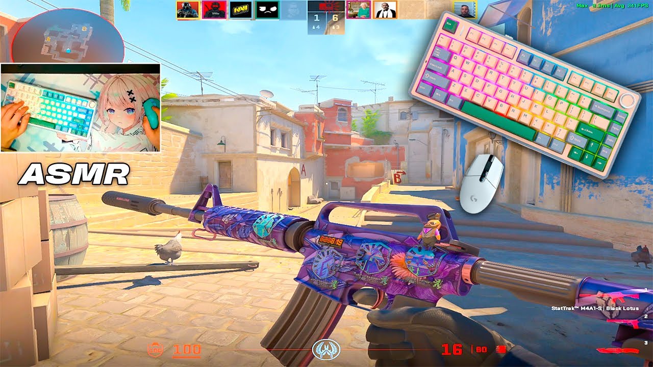 CS2 Mirage Gameplay (No Commentary) 🤩 Relaxing Atmosphere with Pleasant Keyboard Sounds 🎧