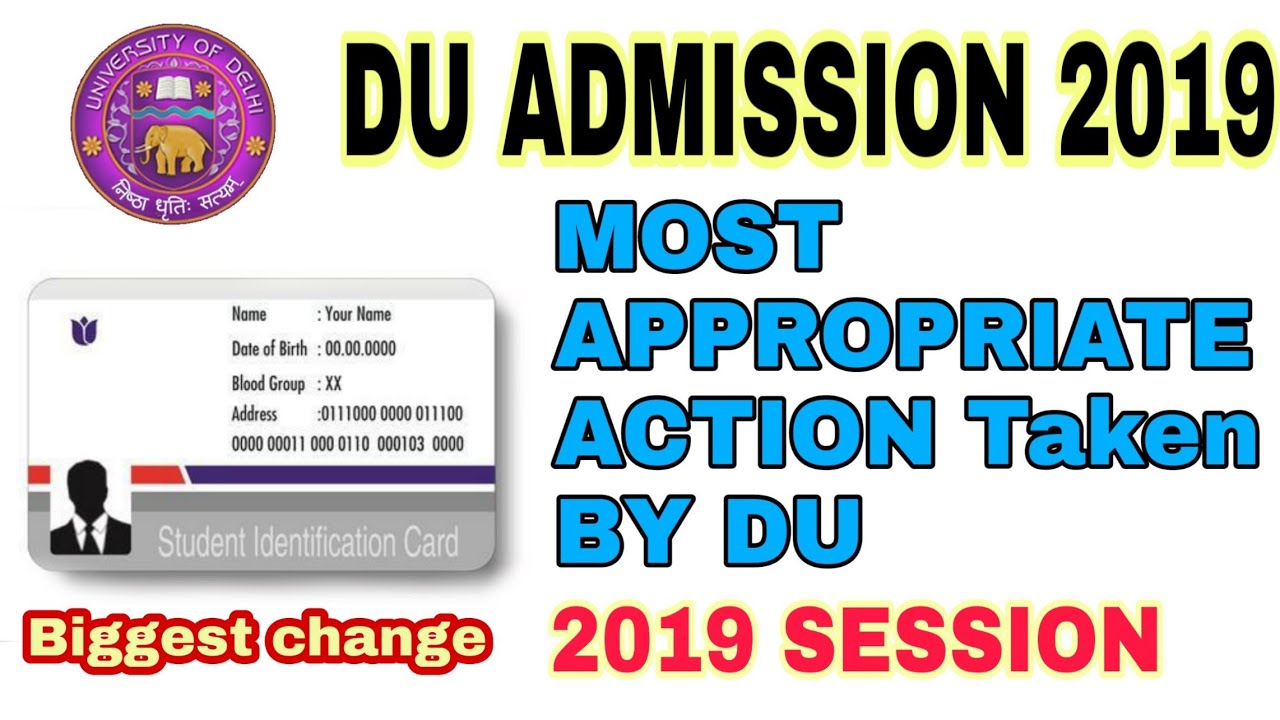 SMART IDENTITY CARD FOR STUDENTS || DU ADMISSION 2019|| CLUSTERcareer