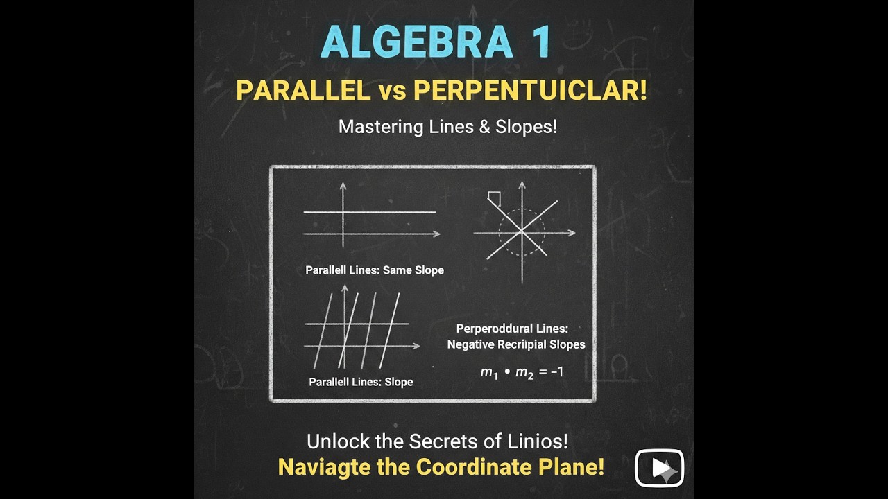 Algebra 1: Section 4.7: Parallel vs Perpendicular Wednesday February 25th - Friday February 27th