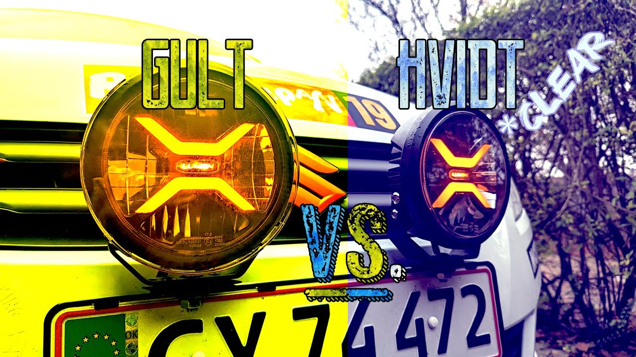 Gult VS. Hvidt (Clear) - Hvilken fjernlyslygte el. LED-bar skal du v&aelig;lge?