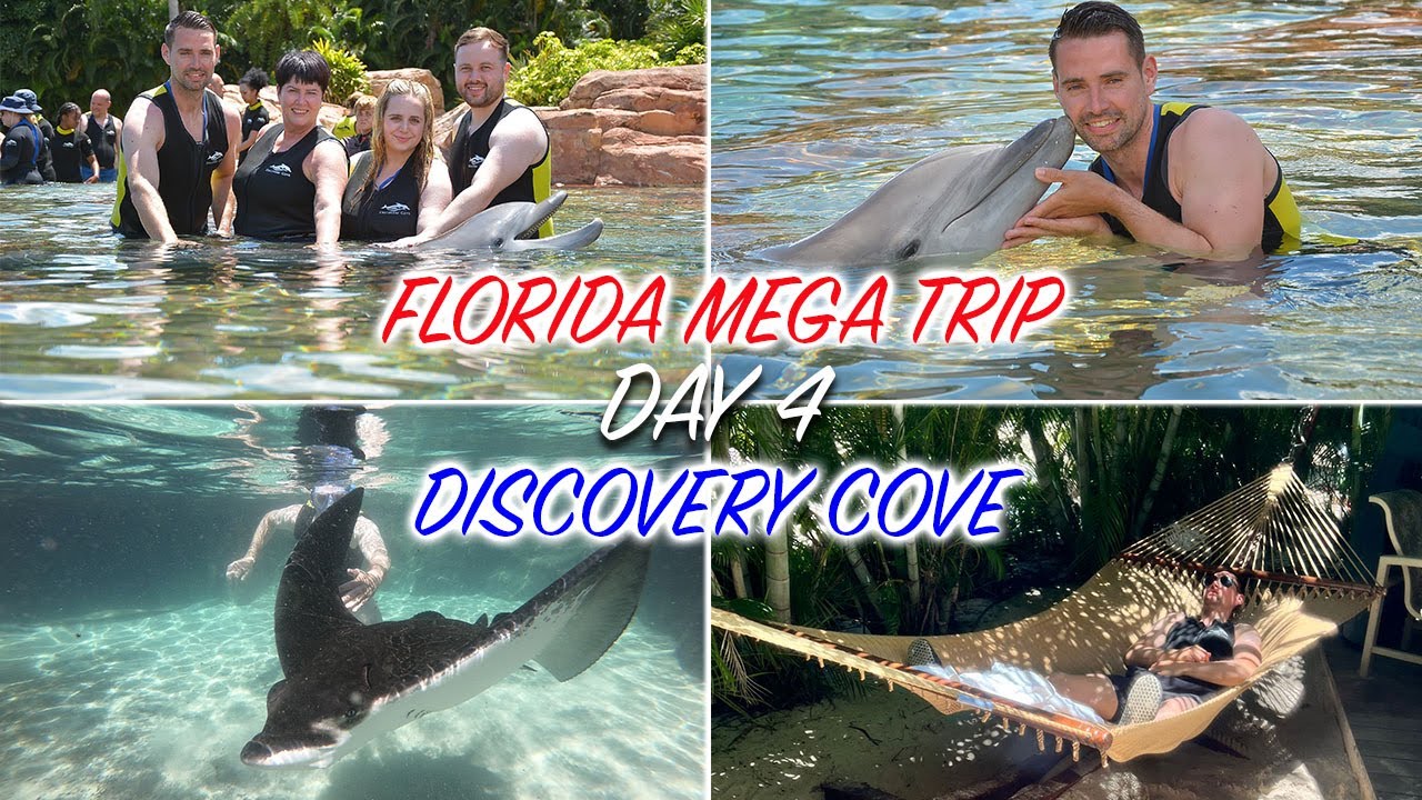 FLORIDA MEGA TRIP DAY 4 - DISCOVERY COVE VLOG - WE RENTED A CABANA + SWAM WITH DOLPHINS !!