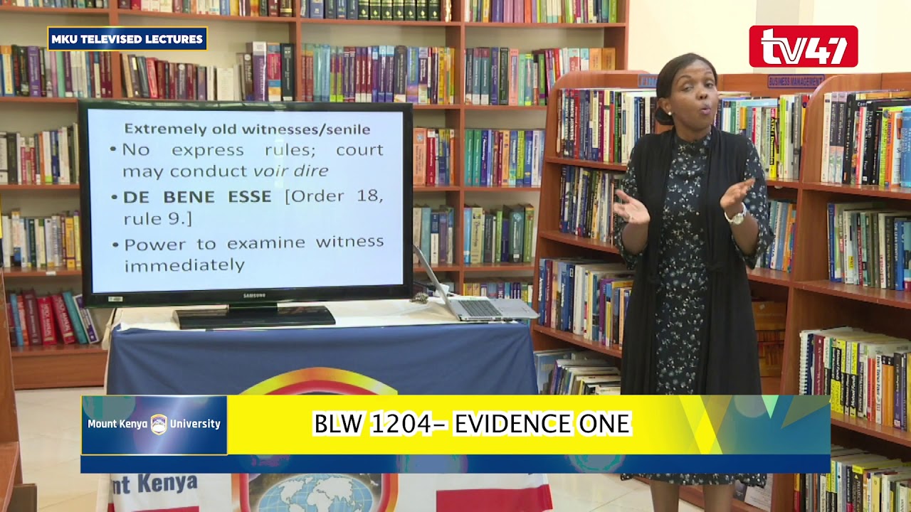 BLW 1204: LAW EVIDENCE ONE