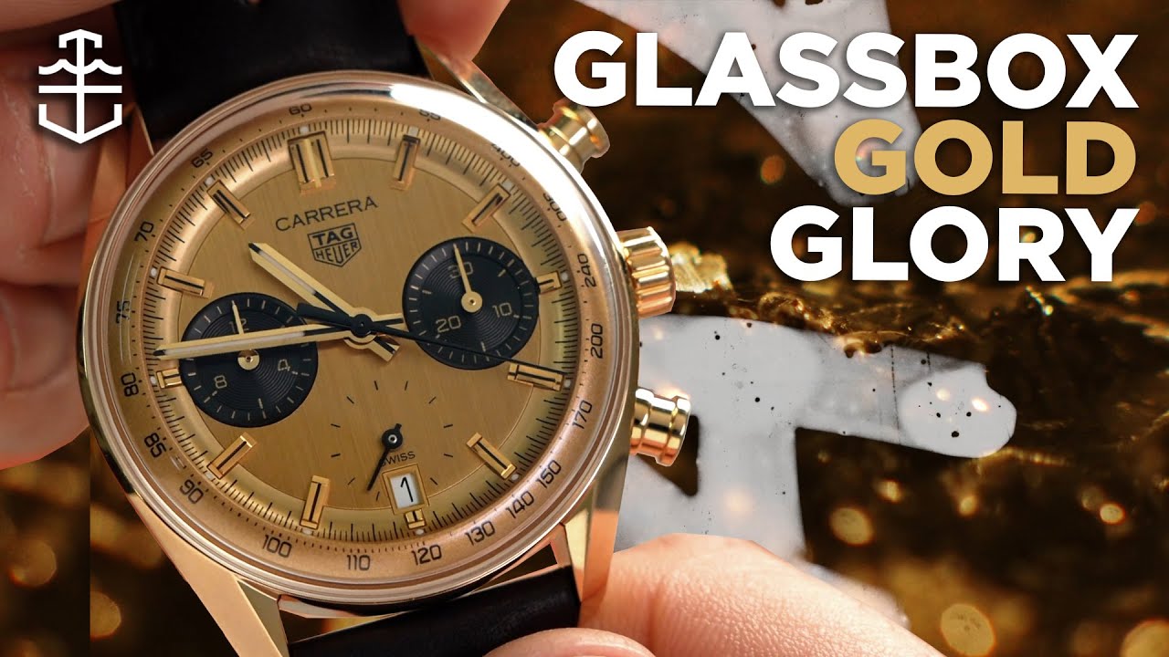 The TAG Heuer Carrera Glassbox Gold is a nod to vintage racers